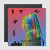 Vermeer in NYC Magnetkarte (Vorne/Hinten)