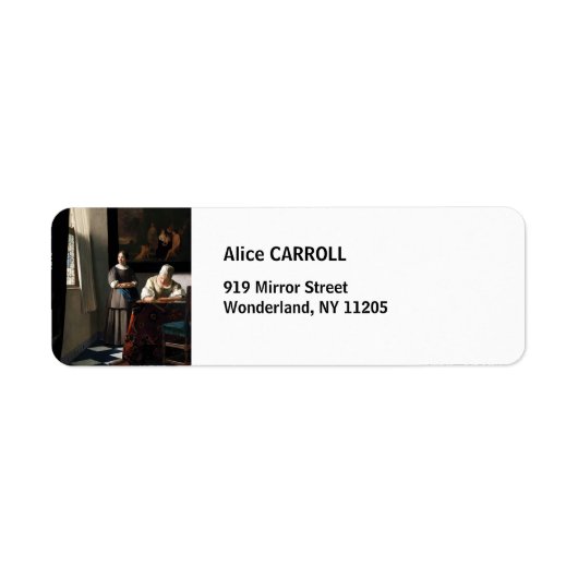 Vermeer - Lady schreibt einen Brief mit ihrer Freu (Vorne)