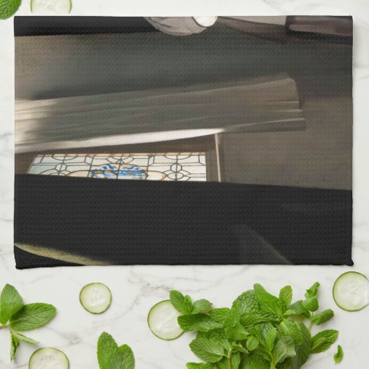 Vermeer - Lady schreibt einen Brief mit ihrer Freu Geschirrtuch (Gefaltet)