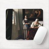 Vermeer - Lady schreibt einen Brief mit ihrer Freu Mousepad (Mit Mouse)