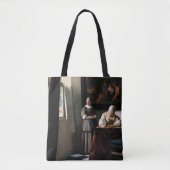 Vermeer - Lady schreibt einen Brief mit ihrer Freu Tasche (Vorderseite)