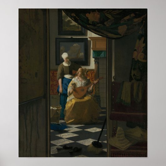 Vermeer - Liebe Letter 1670 Poster (Vorne)