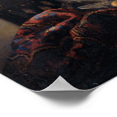 Vermeer - Mädchen, die einen Buchstaben im offenen Poster (Ecke)