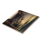 Vermeer - Mädchen, die einen Buchstaben in einem o Fliese (Seite)