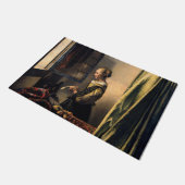 Vermeer - Mädchen, die einen Buchstaben in einem o Fußmatte (Schrägansicht)