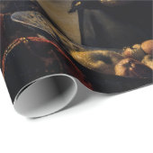 Vermeer - Mädchen, die einen Buchstaben in einem o Geschenkpapier (Rolleneckpunkt)