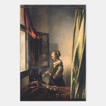 Vermeer - Mädchen, die einen Buchstaben in einem o