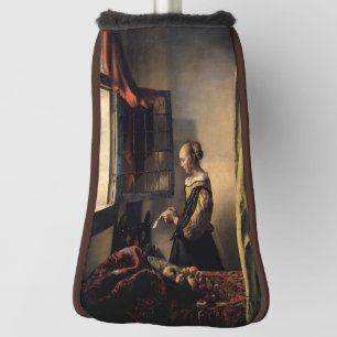Vermeer - Mädchen, die einen Buchstaben in einem o Golf Headcover