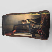 Vermeer - Mädchen, die einen Buchstaben in einem o Golf Headcover (Vorderseite)