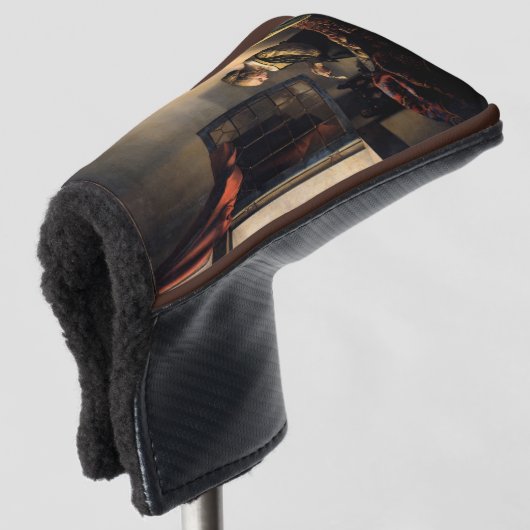Vermeer - Mädchen, die einen Buchstaben in einem o Golf Headcover (3/4 Vorderseite)