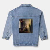 Vermeer - Mädchen, die einen Buchstaben in einem o Jeansjacke (Rückseite)