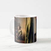 Vermeer - Mädchen, die einen Buchstaben in einem o Kaffeetasse (Vorderseite Links)