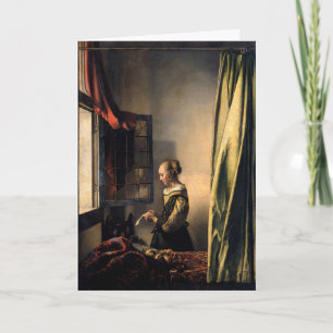 Vermeer - Mädchen, die einen Buchstaben in einem o Karte