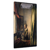 Vermeer - Mädchen, die einen Buchstaben in einem o Klemmbrett (Rechts)