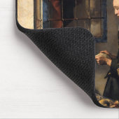 Vermeer - Mädchen, die einen Buchstaben in einem o Mousepad (Ecke)