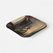 Vermeer - Mädchen, die einen Buchstaben in einem o Pappteller (Gewinkelt)