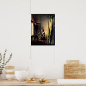 Vermeer - Mädchen, die einen Buchstaben in einem o Poster (Küche)