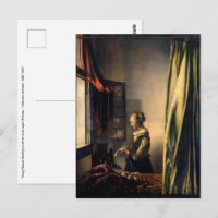 Vermeer - Mädchen, die einen Buchstaben in einem o