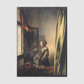 Vermeer - Mädchen, die einen Buchstaben in einem o Seidenpapier
