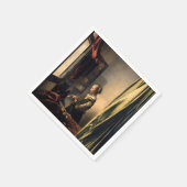 Vermeer - Mädchen, die einen Buchstaben in einem o Serviette (Ecke)
