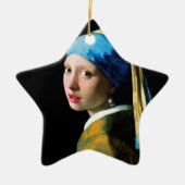 Vermeer - Mädchen mit einem Perlen-Ohrring Keramikornament (Vorne)