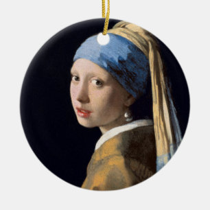 Vermeer Mädchen mit einem Perlenohrring Fine Art Keramik Ornament
