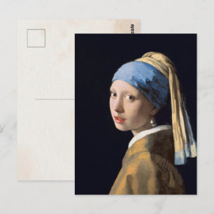 Vermeer Mädchen mit einem Perlenohrring Fine Art Postkarte