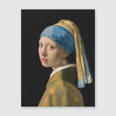 Vermeer - Mädchen mit einer Perlenohrkarte Magnetkarte (Vorderseite)