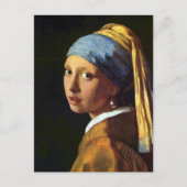 Vermeer - Mädchen mit Perlenohrring Postkarte (Vorderseite)