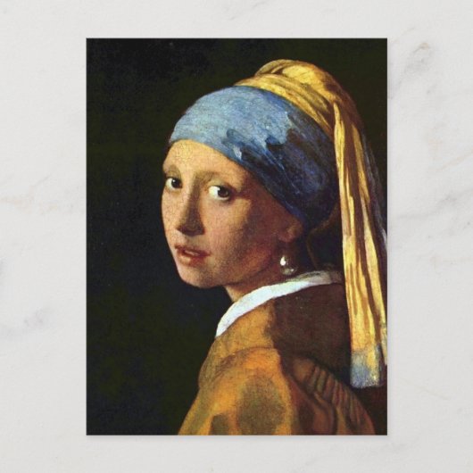 Vermeer - Mädchen mit Perlenohrring Postkarte (Vorderseite)