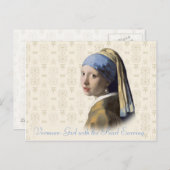 Vermeer - Mädchen mit Perlenohrring Postkarte (Vorne/Hinten)