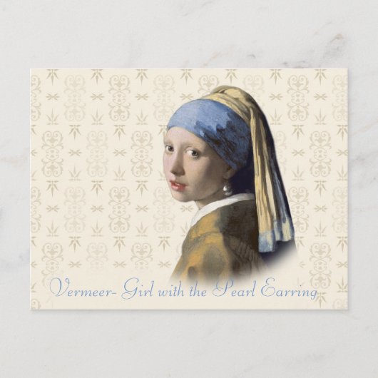 Vermeer - Mädchen mit Perlenohrring Postkarte (Vorderseite)