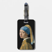 Vermeer - Mädchen mit Perlenohrring - QR-Code Gepäckanhänger (Rückseite vertikal)