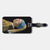 Vermeer - Mädchen mit Perlenohrring - QR-Code Gepäckanhänger (Rückseite horizontal)