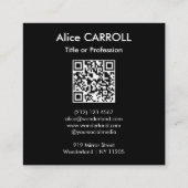 Vermeer - Mädchen mit Perlenohrring - QR-Code Quadratische Visitenkarte (Rückseite)