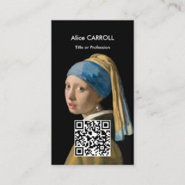 Vermeer - Mädchen mit Perlenohrring - QR-Code Visitenkarte