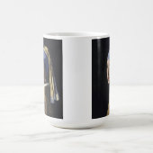 Vermeer-Malerei - Mädchen mit Perlenohrring Kaffeetasse (Mittel)