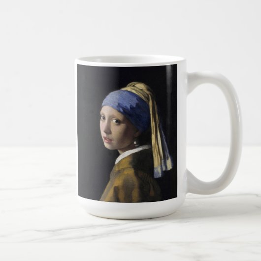 Vermeer-Malerei - Mädchen mit Perlenohrring Kaffeetasse (Rechts)