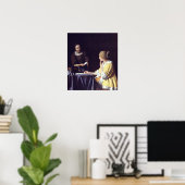 Vermeer - Ministerin und Haushaltshilfe mit Schrei Poster (Heimbüro)