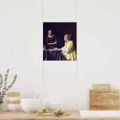 Vermeer - Ministerin und Haushaltshilfe mit Schrei Poster (Küche)