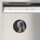 Vermeer Painting - Mädchen mit Perlenohrring Magnet (In Situ (Geschirrspüler))
