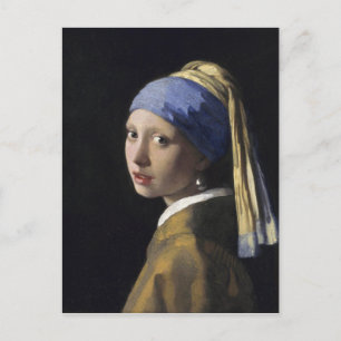 Vermeer Painting - Mädchen mit Perlenohrring Postkarte
