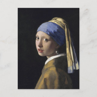 Vermeer Painting - Mädchen mit Perlenohrring Postkarte