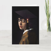 Vermeer Pearl Earring Abschluss Grad Cap Karte (Vorderseite)