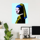 Vermeer' Pearl Earring ala Poster (Heimbüro)