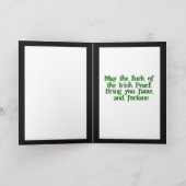 Vermeer Pearl Earring Clover St Patrick's Day Karte (Innenseite)