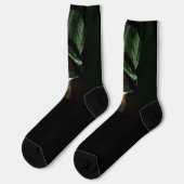 Vermeer Pearl Earring Clover St Patrick's Day Socken (Linkes Detail)