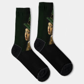 Vermeer Pearl Earring Clover St Patrick's Day Socken (Rechts)