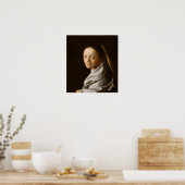 Vermeer - Portrait einer jungen Frau 1674 Poster (Küche)
