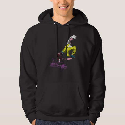 Vermeer The Milkmaid Pop 80s Pop Minimal Baroque A Hoodie (Vorderseite)